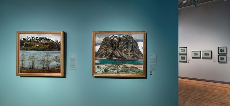 Fra utstillingen Nikolai Astrup. Rå natur. / From the exhibition Nikolai Astrup. Visions of Norway.