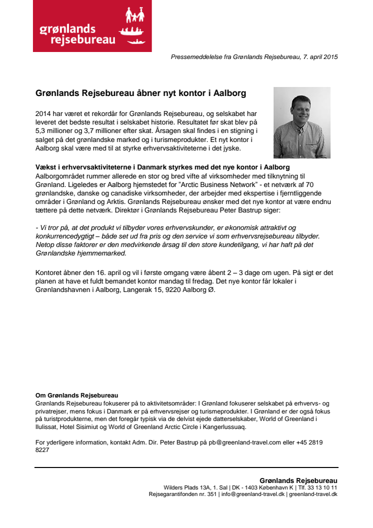 Grønlands Rejsebureau åbner nyt kontor i Aalborg