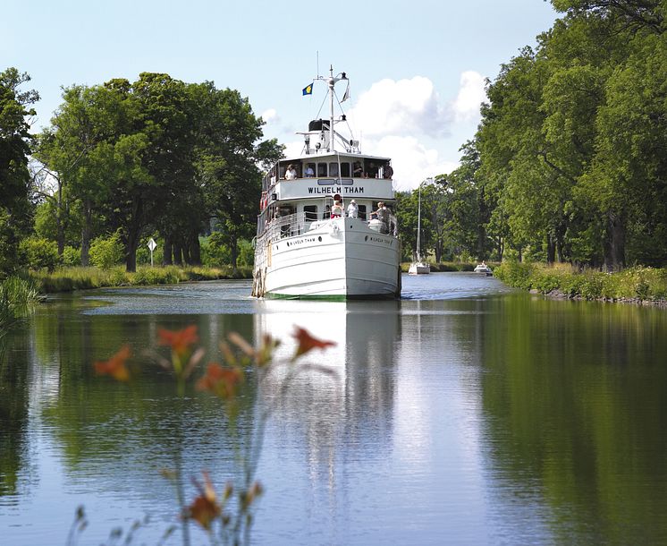 Pressbild - M/S Wilhelm Tham på Göta kanal