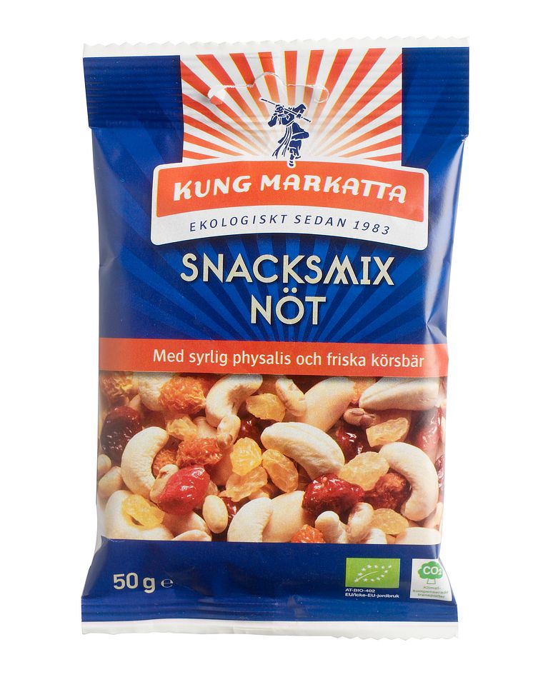 Snacksmix Nöt med physalis och körsbär