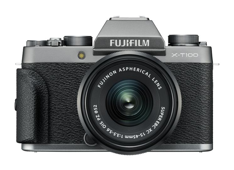 FUJIFILM X-T100 dark silver and XC15-45 with grip