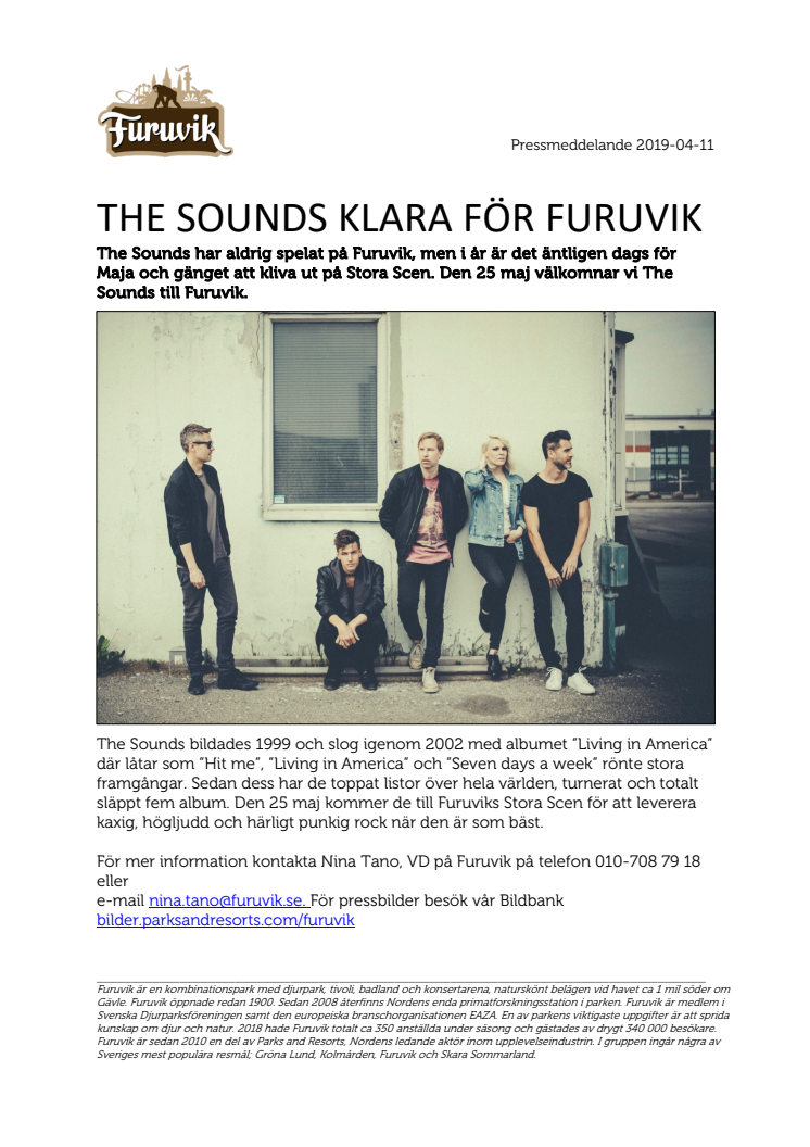 The Sounds klara för Furuvik