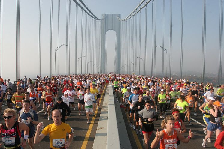 New York City Marathon, starten front