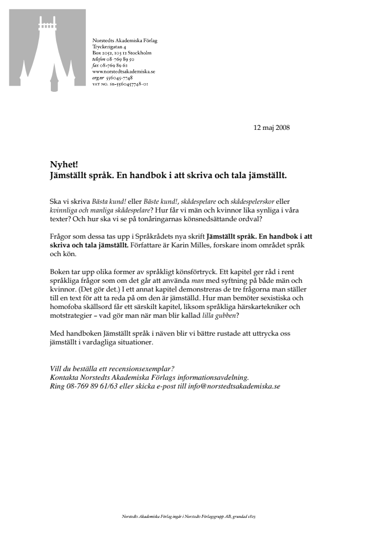Hur kan man skriva och tala jämställt?