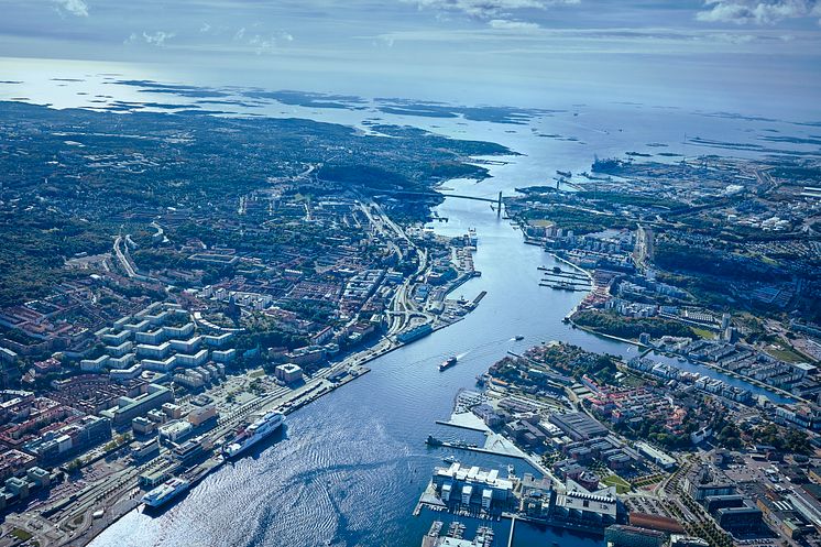 Göteborgs Hamninlopp från ovan