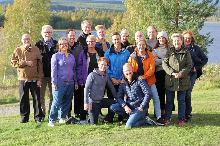 Startupprogrammets entreprenörer på inledande bootcamp i Tavelsjö. 
