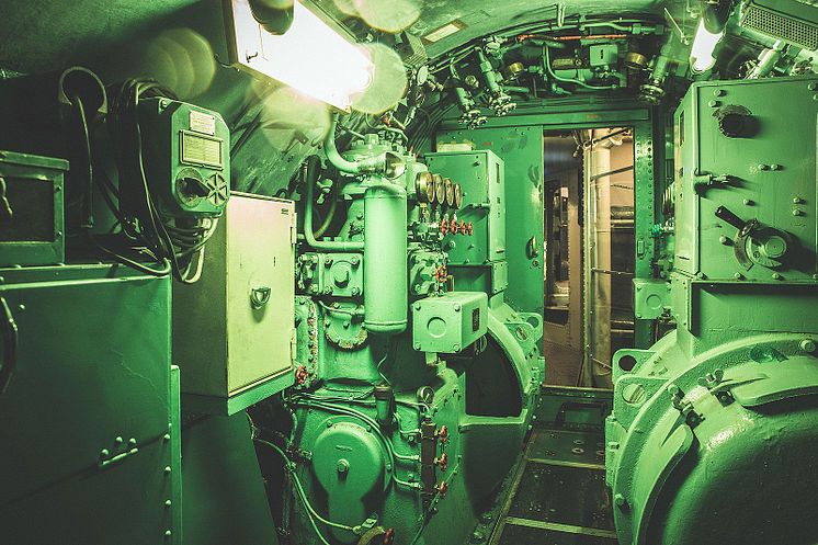 Elektromotorrummet ombord ubåten Nordkaparen