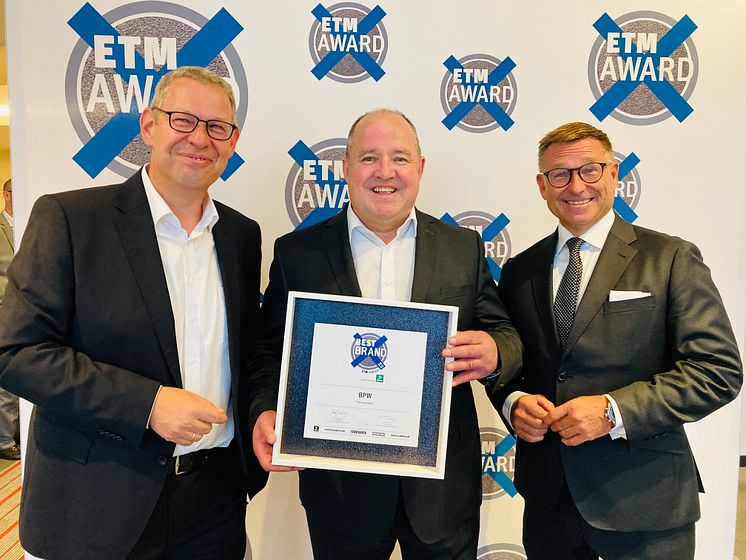 ETM-Award: BPW ist die bevorzugte Marke der Transportprofis 