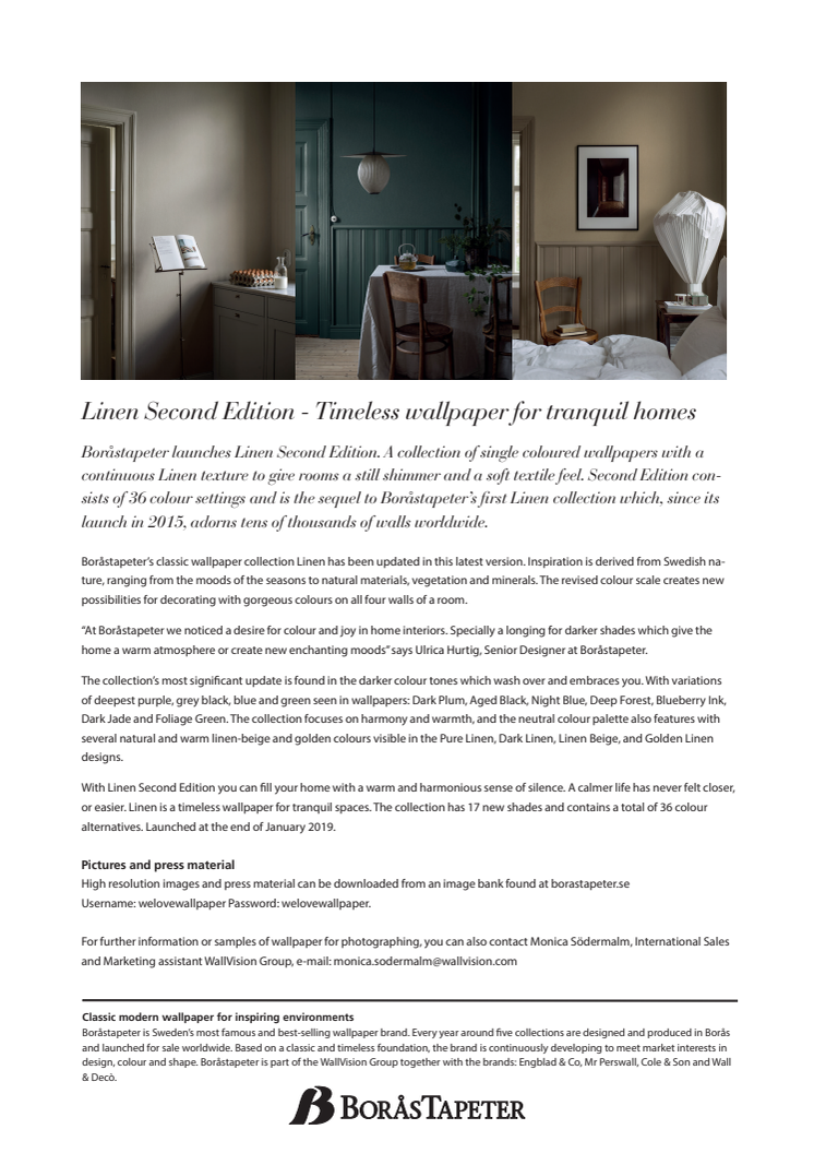 Linen Second Edition - Timeless wallpaper for tranquil homes