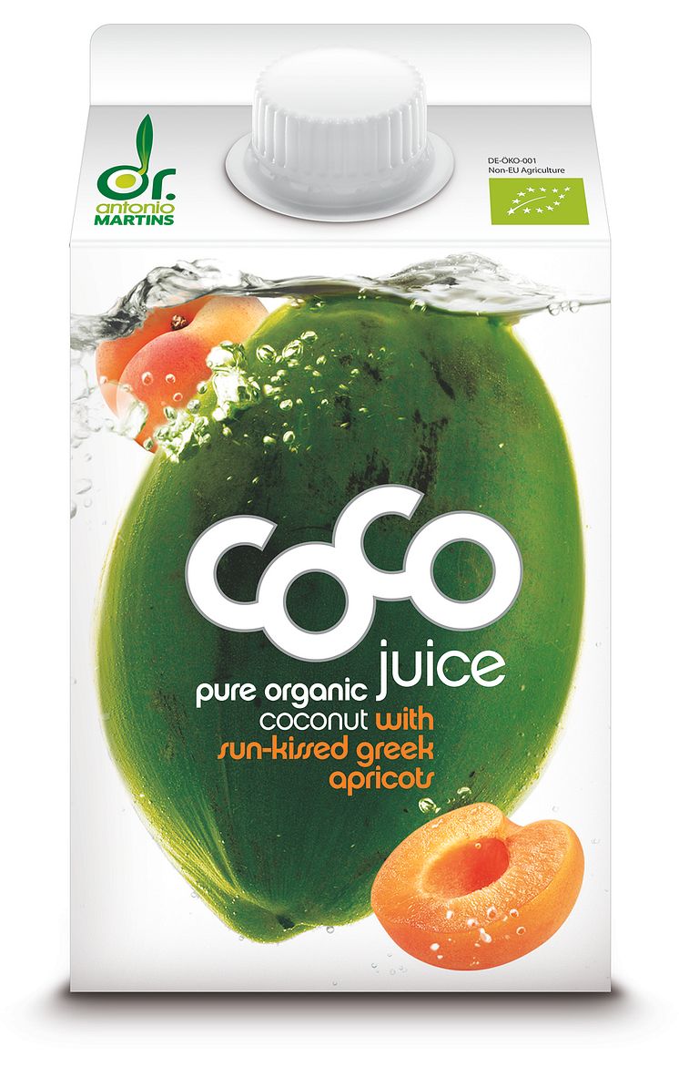 Dr. Martins Coco Juice aprikos økologisk 500 ml