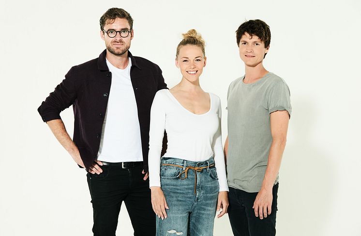 Fra venstre Johannes Nymark, Frederikke Vedel, Mikkel Moltke Hvilsom