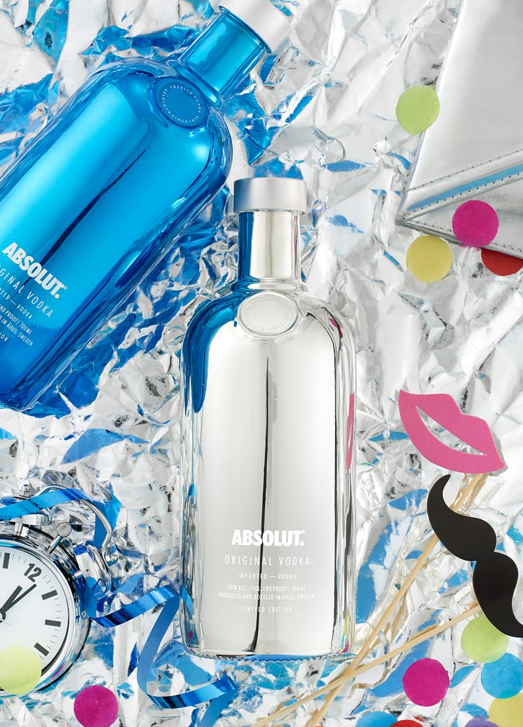 Absolut Electrik Blue and Silver