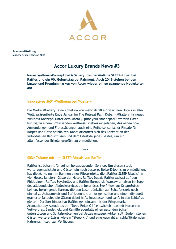 Accor Luxury Brands News #3