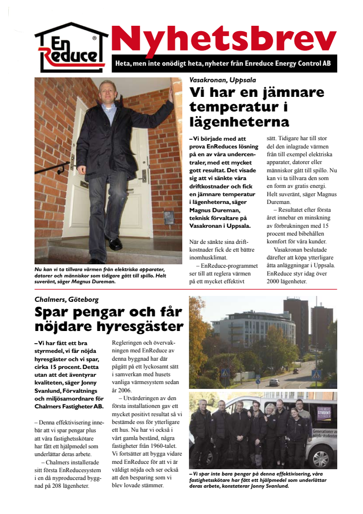 EnReduce tar hjälp av Informatör för att nå ut till bostadsrättsföreningar och fastighetsägare 