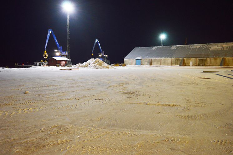 Mastbelysning Piteå Hamn