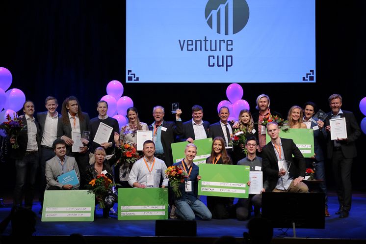 Samtliga vinnare från Venture Cups Sverigefinal 2018