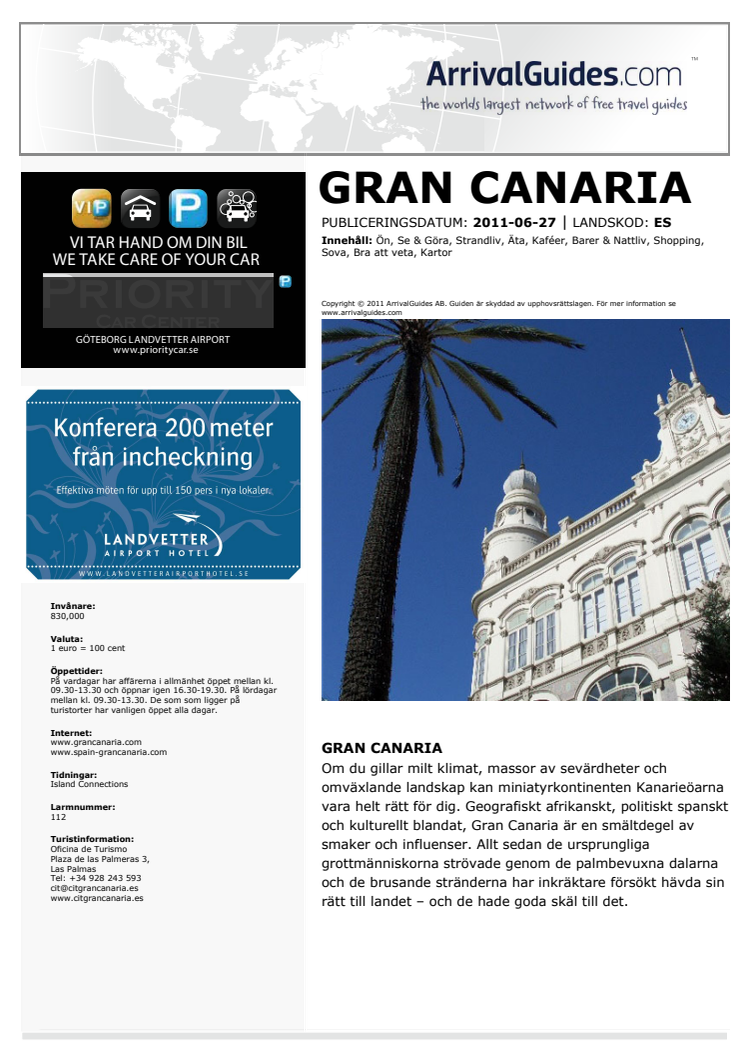 Reseguide Gran Canaria från ArrivalGuides