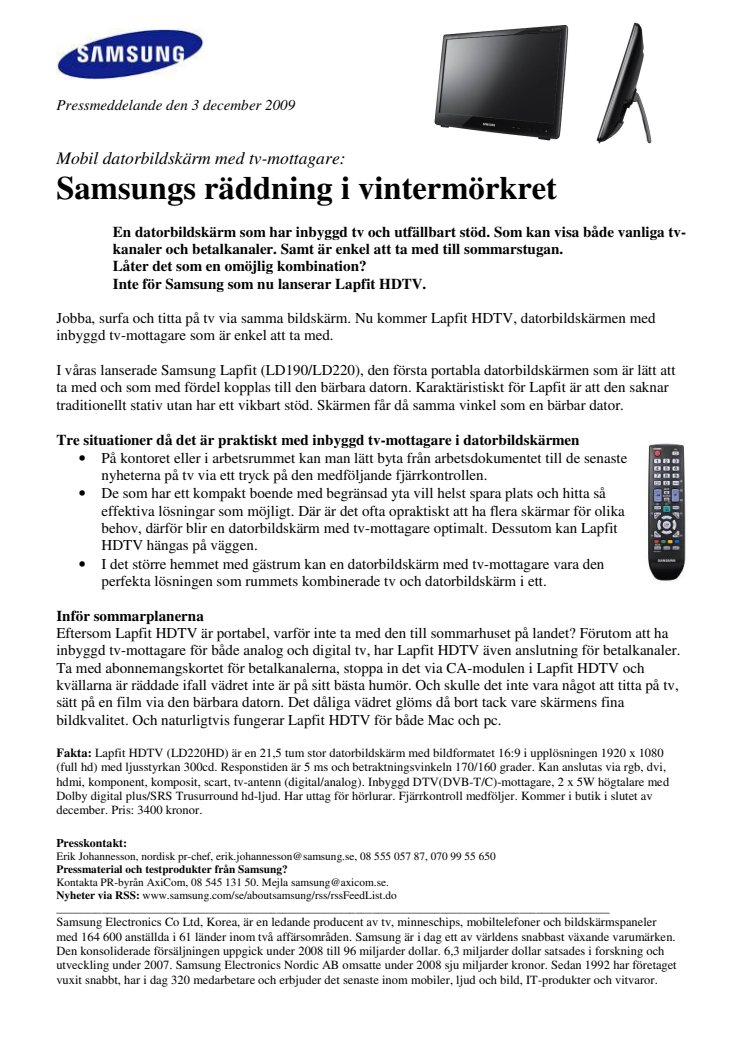 Samsungs räddning i vintermörkret