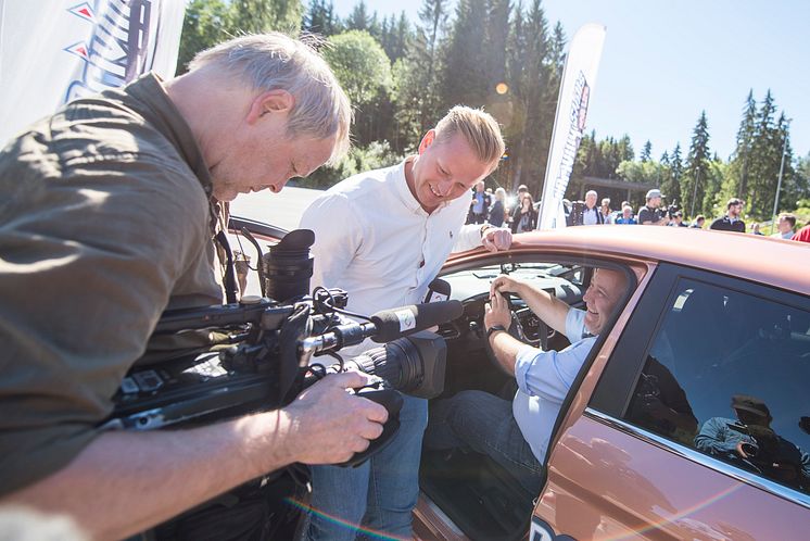 Fra pressekonferansen hvor Ford Motor Norge og forsikringsselskapet If lanserer et unikt opplæromgsprogram for unge sjåfører Ford Driving Skills for Life