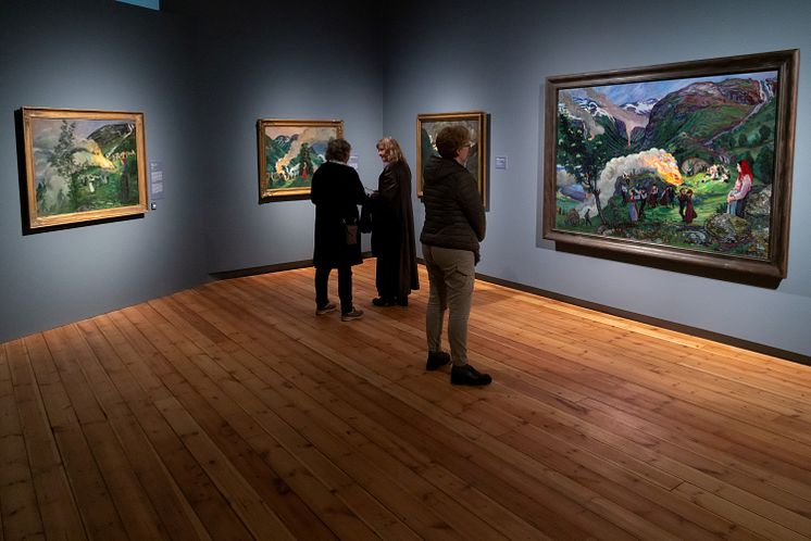 Fra utstillingen Nikolai Astrup. Rå natur. / From the exhibition Nikolai Astrup. Visions of Norway.