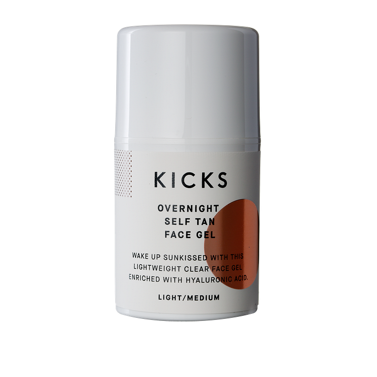 KICKS Overnight Self Tan Face Gel LightMedium