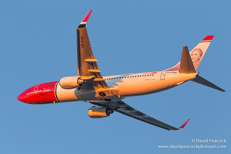 Norwegian 737 800 Aircraft. Foto: David Charles Peacock