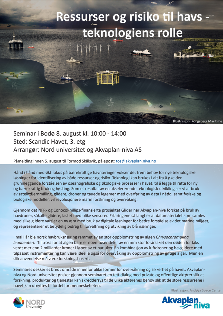 Program seminar blå næringer Bodø august 2019