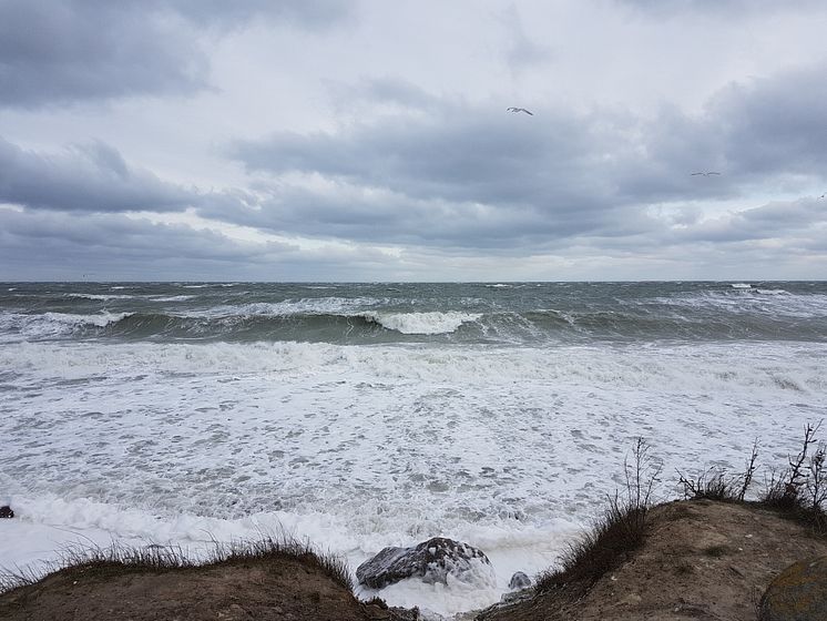 Herbststurm am Strand in Staberdorf 