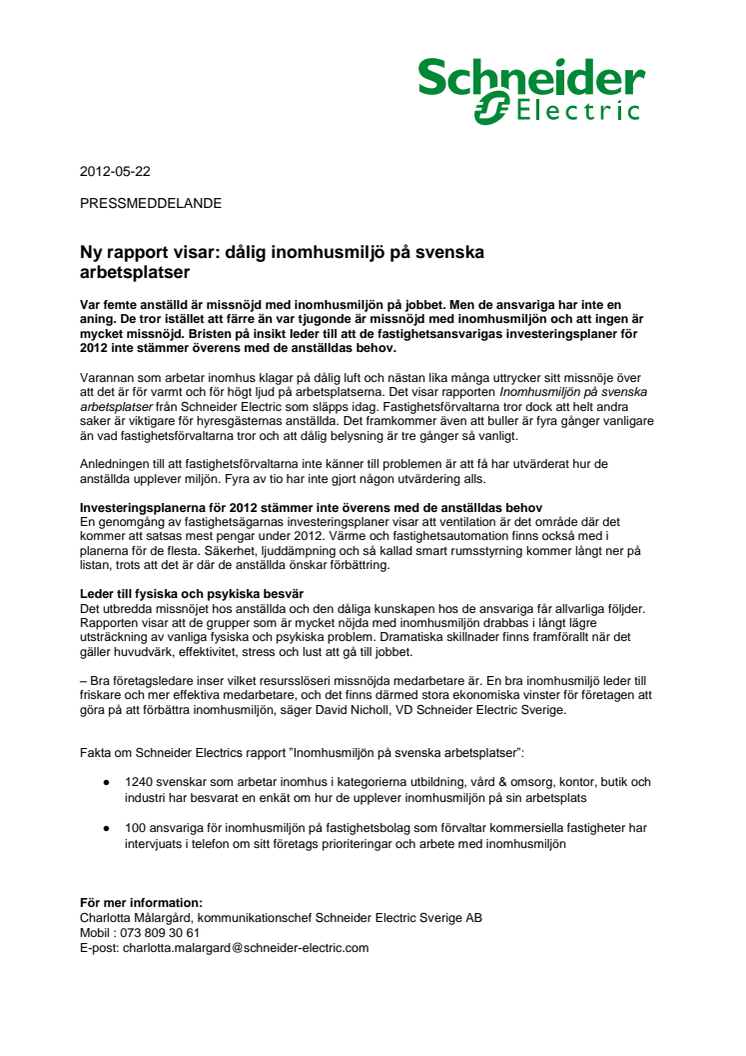 Ny rapport visar: dålig inomhusmiljö på svenska arbetsplatser 