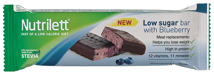 Nutrilett Low sugar bar with Blueberry, 62 g