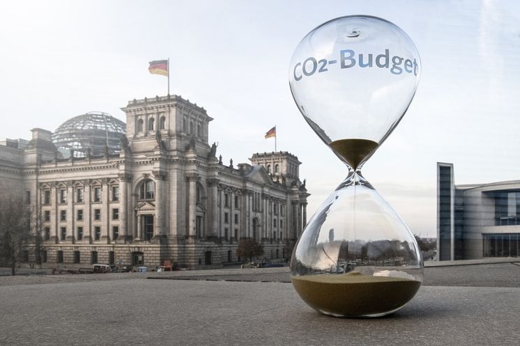 CO2-Tag 2019: Sanduhr vor Reichstag