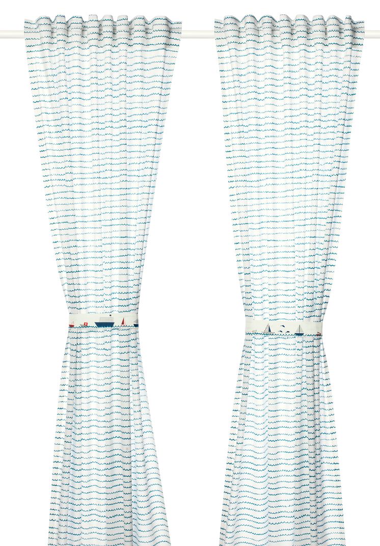 UPPTÅG gardiner med gardinbånd, 2 stk 129.- 120x250 cm.