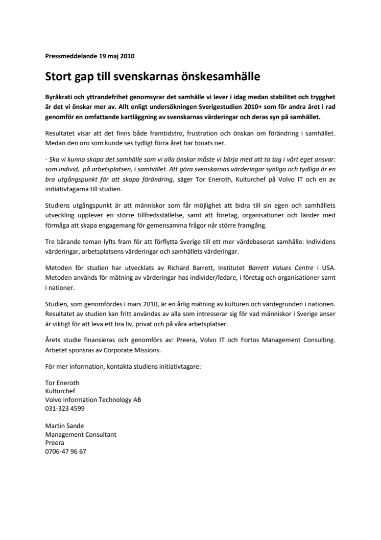 Stort gap till svenskarnas önskesamhälle