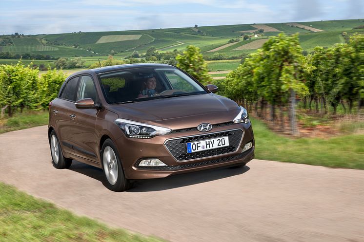 Nye Hyundai i20 (forfra venstre)