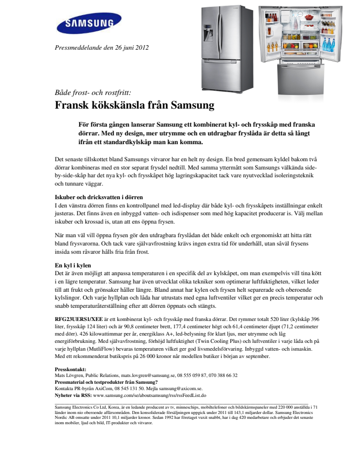 Både frost- och rostfritt: Fransk kökskänsla från Samsung