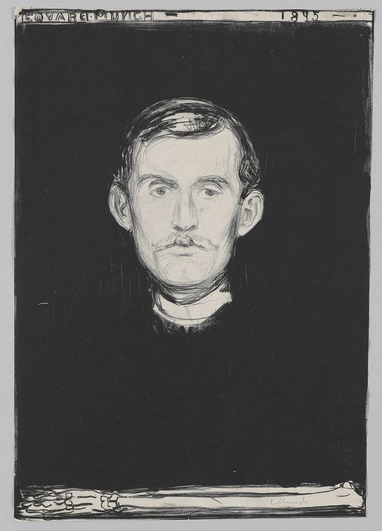 Selvportrett, 1895, litografi