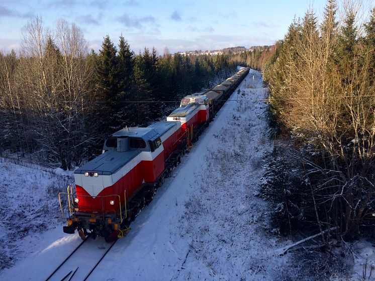 Kalktåg på Inlandsbanan