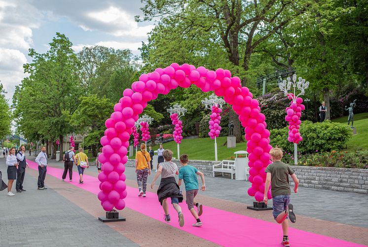 Taggade besökare och lisebergare vid premiären