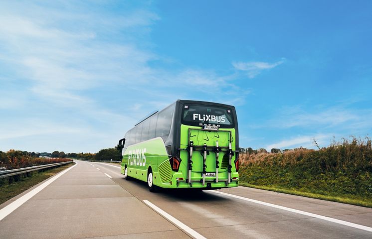 Bus with bike rack