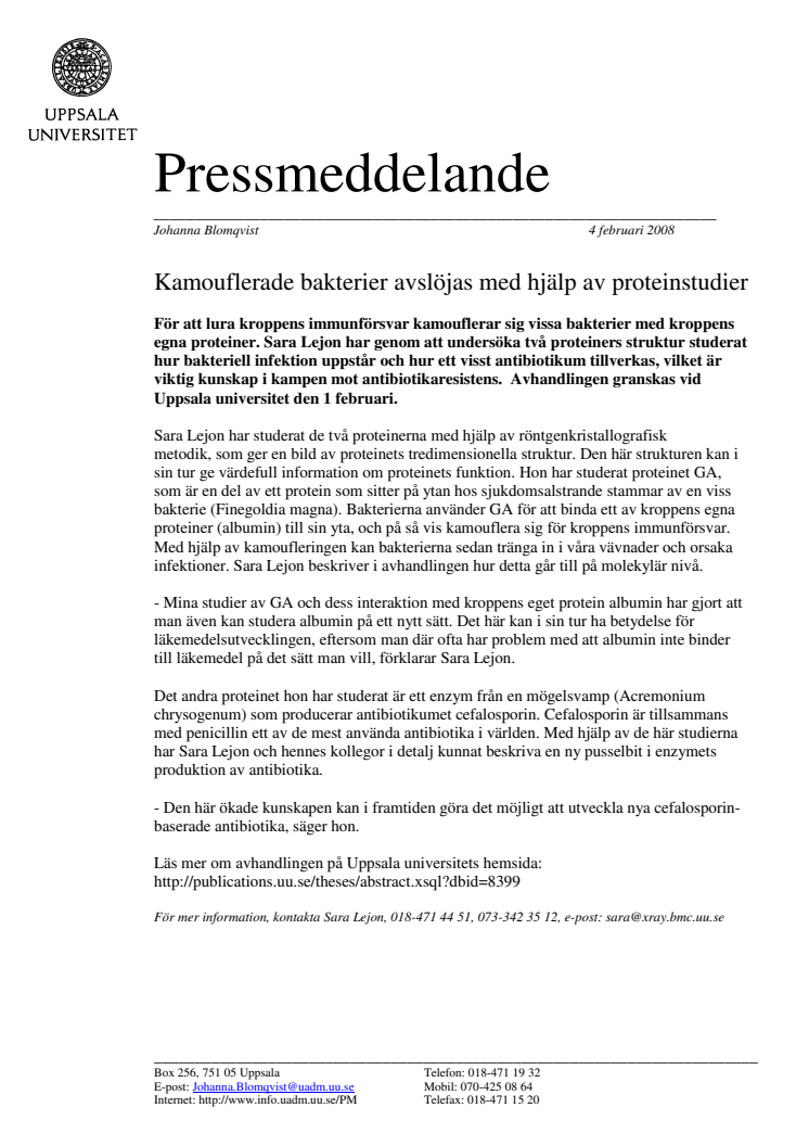 Kamouflerade bakterier avslöjas med hjälp av proteinstudier