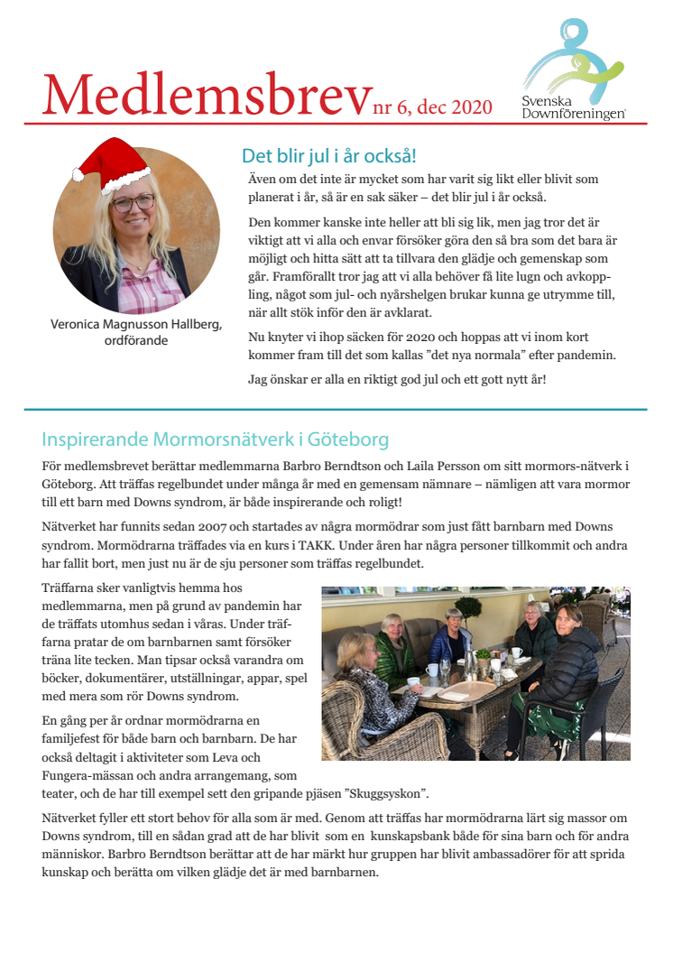 Medlemsbrev nr 6, December 2020