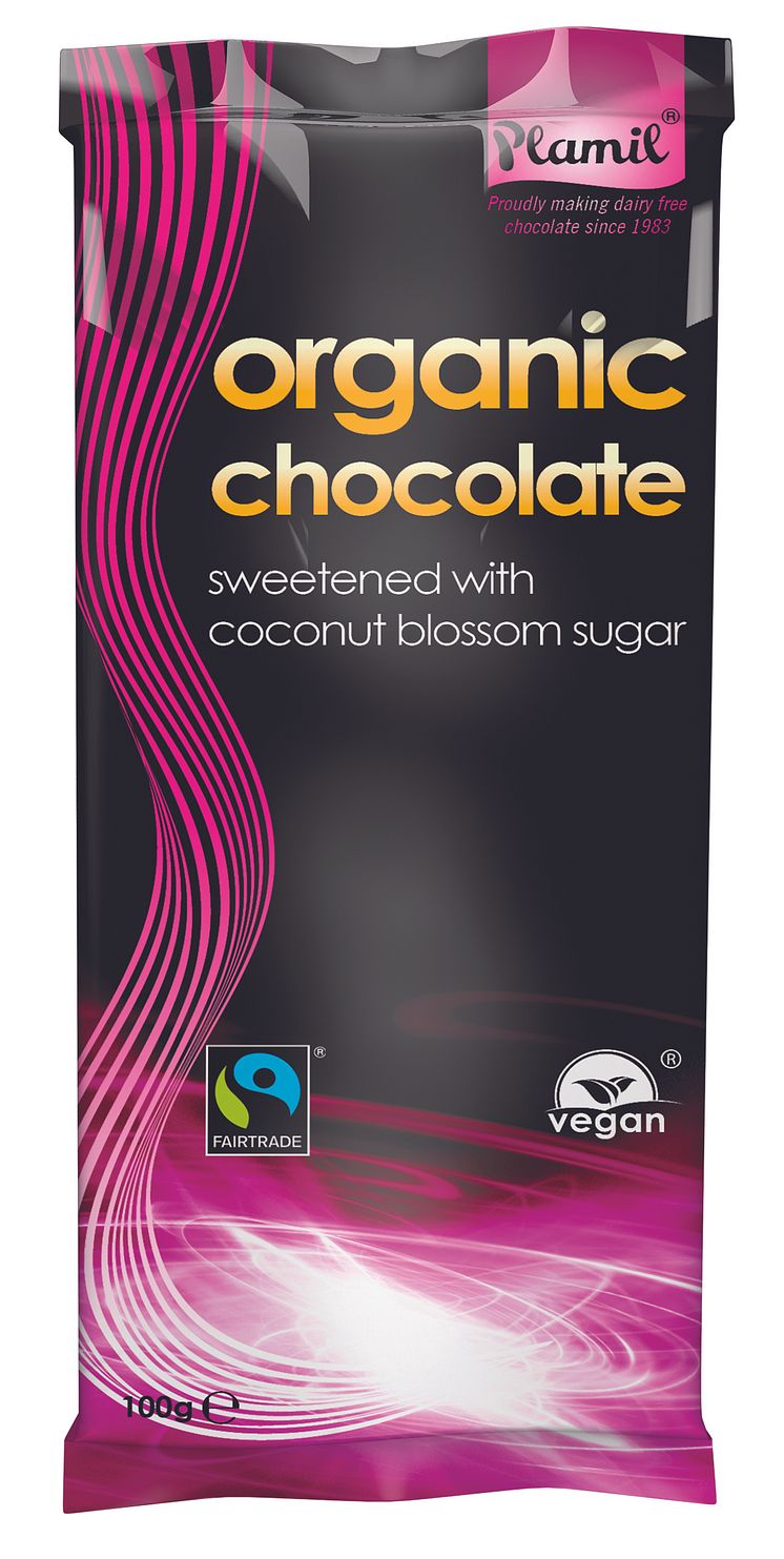Plamil  67% sjokolade med kokosblomstsukker økologisk melkefri Fairtrade