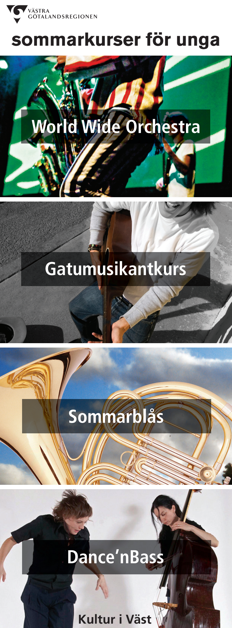 Flyer: Sommarläger med dans och musik 2011