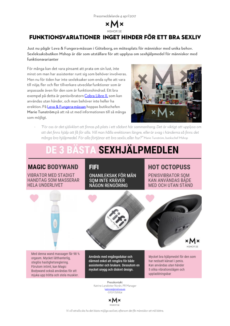 Funktionsvarianter inget hinder för ett bra sexliv