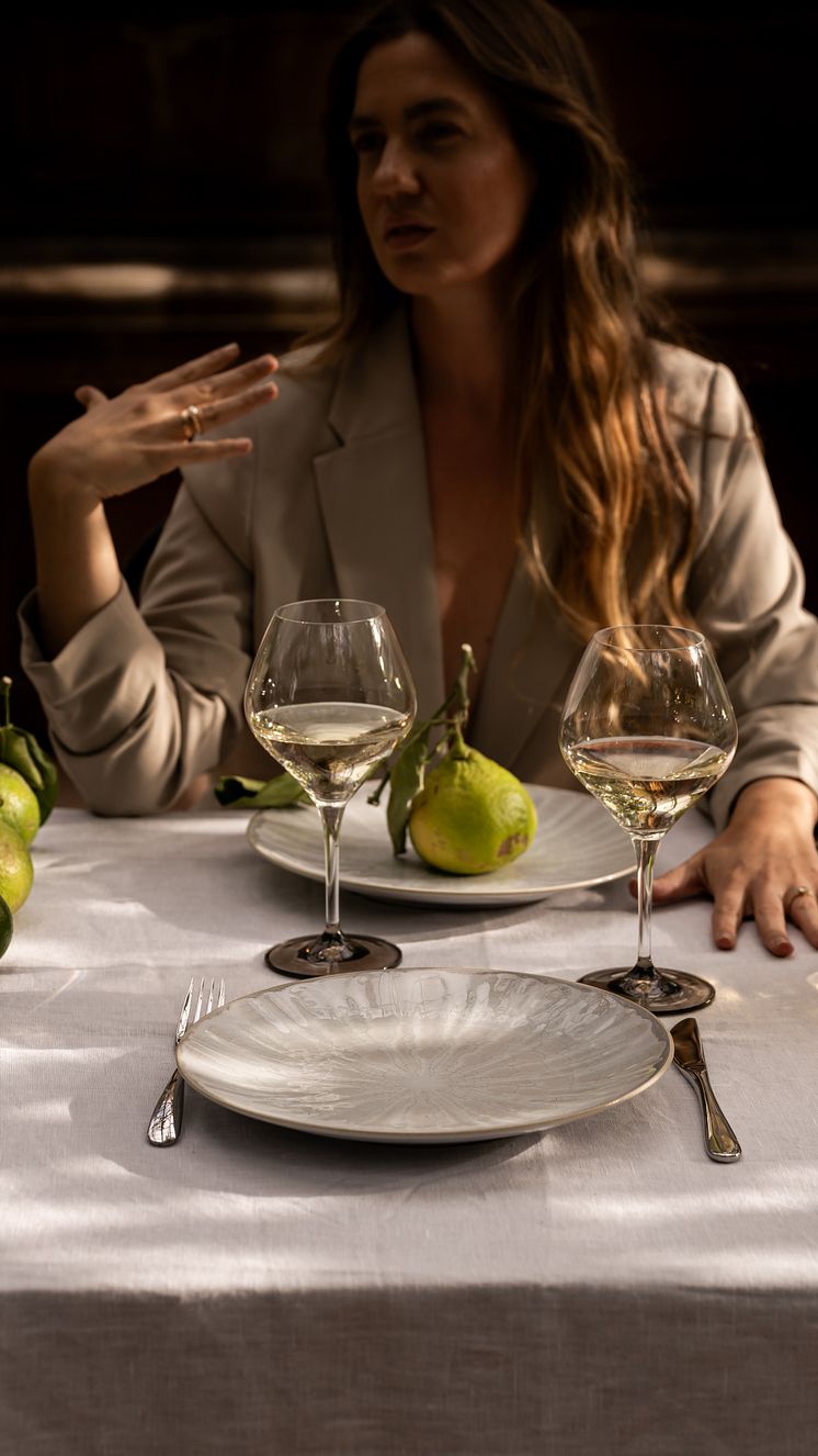 Fyrklövern Terra Fiore dukning, Drop glasserie