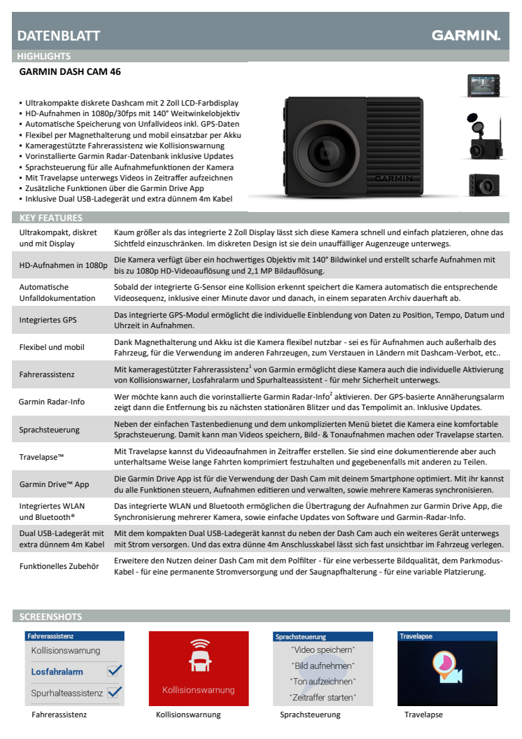 Datenblatt Dash Cam 46