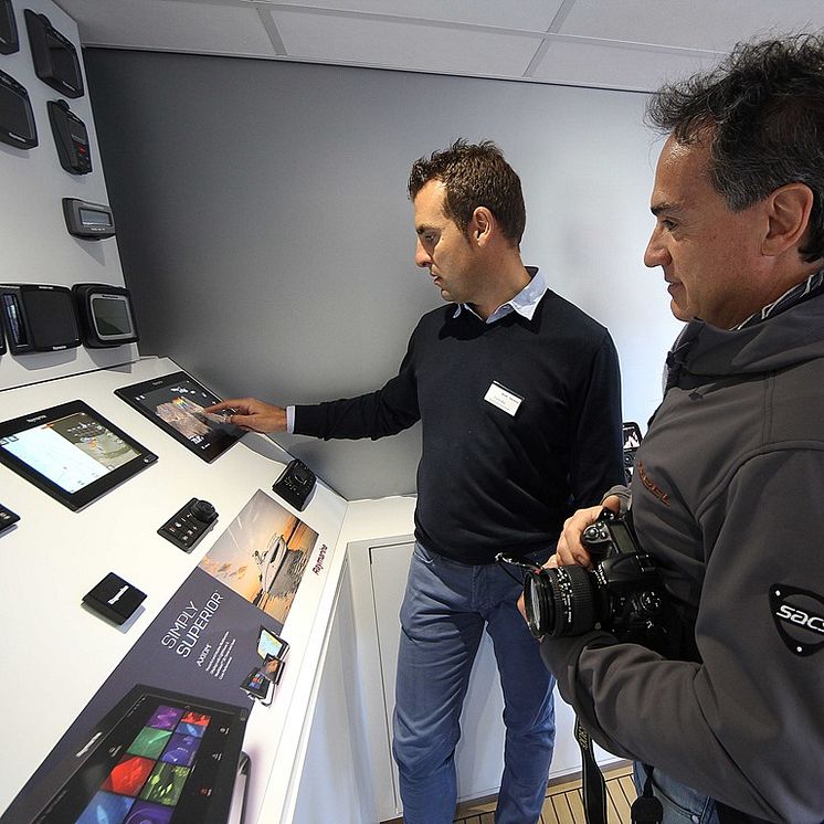 Image - Raymarine - Carlo Baj, Raymarine Italy, demonstrating products