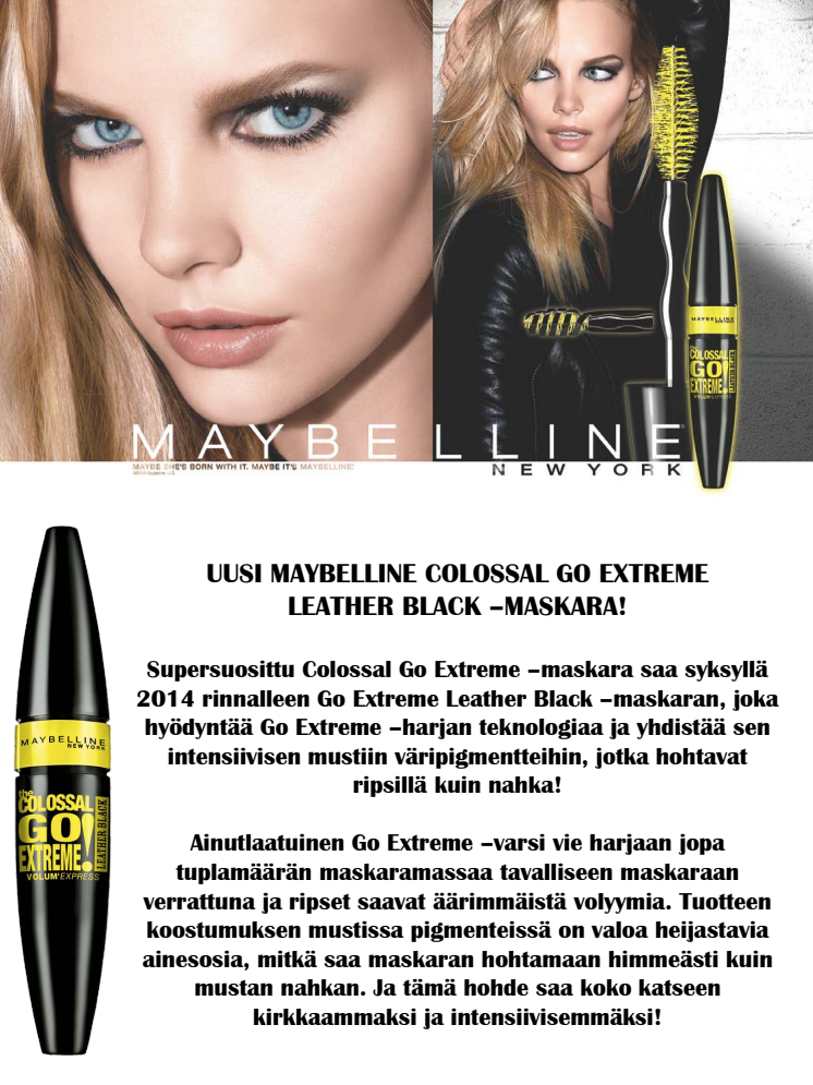 Maybelline Colossal Go Extreme Leather Black -maskara