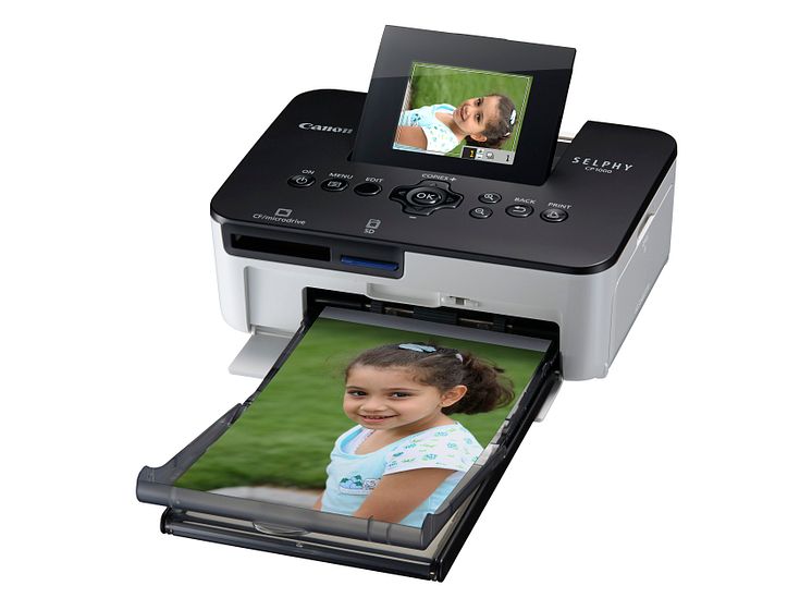 SELPHY CP1000 FSL Postcard Tray LCD Up Black B2B