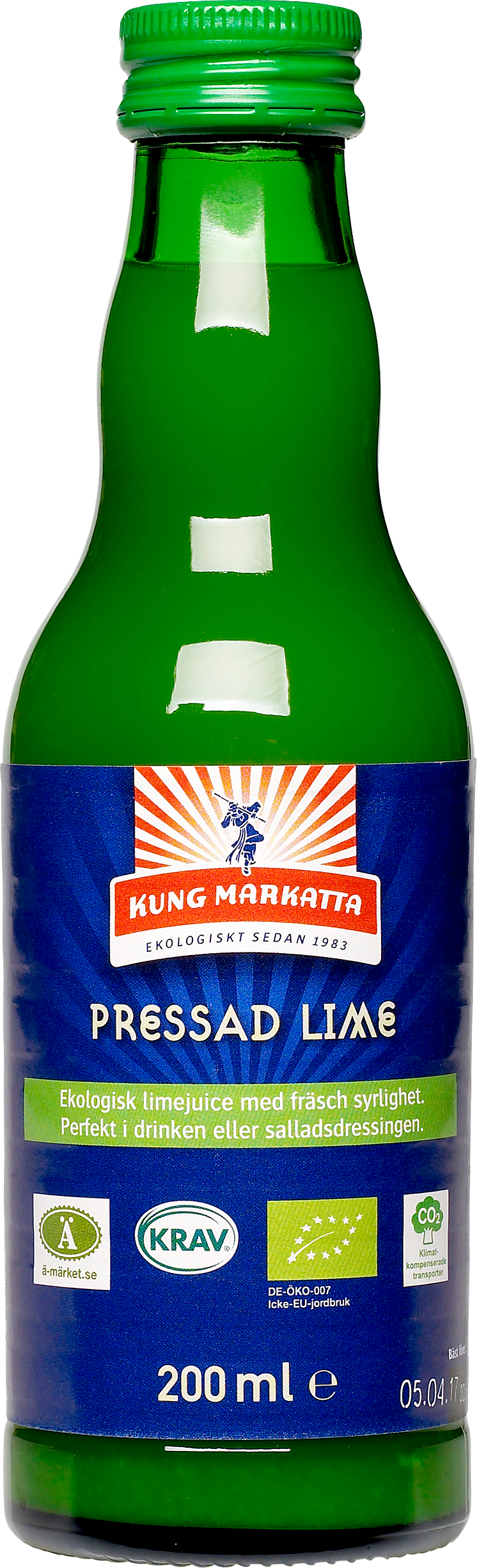 Kung Markatta Pressad Lime, 200 ml